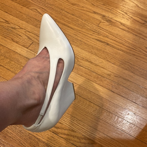 Jeffrey Campbell Shoes - Chunky and funky white heels in excellent condition